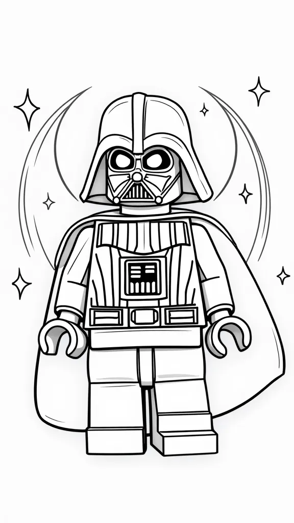 coloriage LEGO DARTH VADER